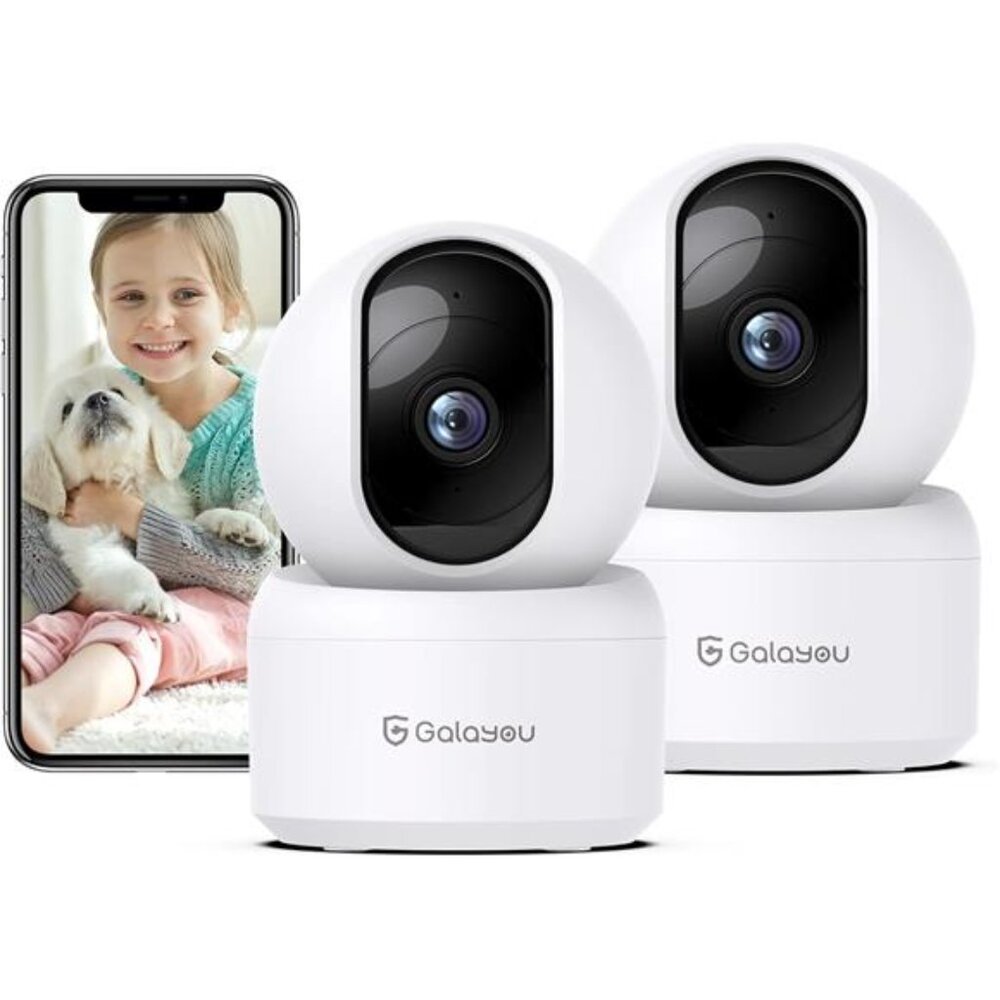 Indoor Security Camera 2K, Pet Camera, 360 Degree WiFi Home Security Camera